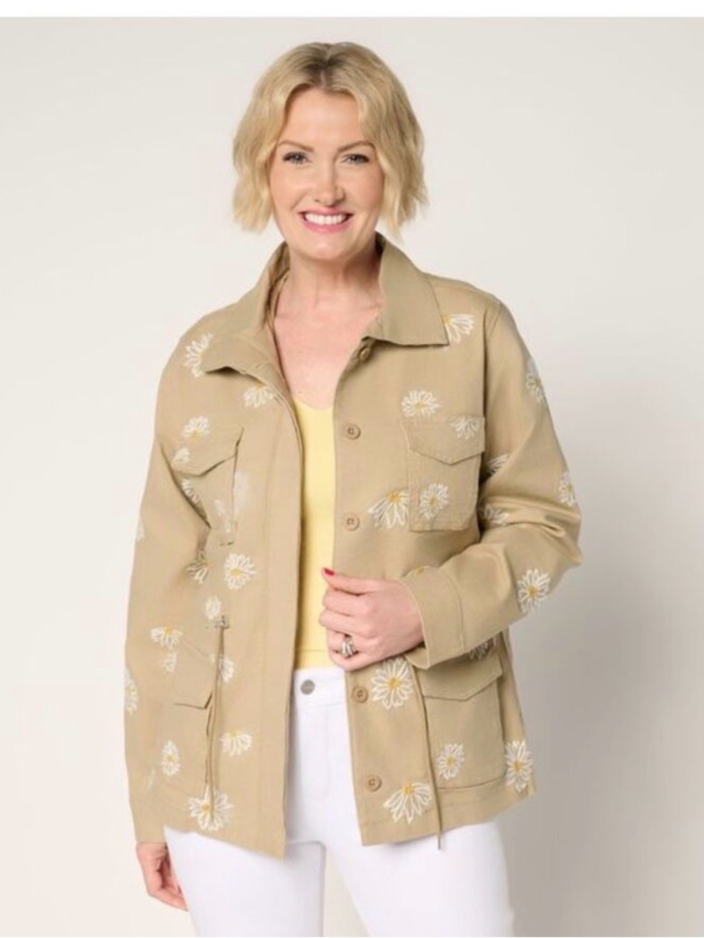Driftwood Women's Jacket Sz XL Jeans Amber missing drawstring at the waist